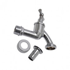 SANIVESK TAPRAAN MET SLANGWARTEL, CHROOM, BUITENDRAAD, ½" SANIVESK TAPRAAN MET SLANGWARTEL, CHROOM, BUITENDRAAD, ½"