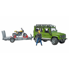 LAND ROVER MET AANHANGER EN DUCATI LAND ROVER MET AANHANGER EN DUCATI