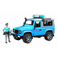 LAND ROVER DEFENDER POLITIEAUTO MET POLITIEMAN 1:16