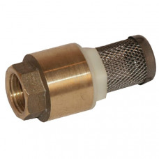 ZUIGKORF+VOETVENTIEL 1 1/2"RVS