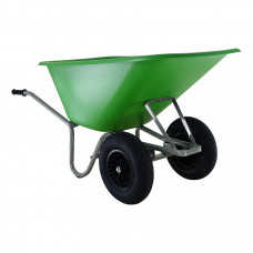 KRUIWAGEN FORZA 165L HDPE BAK GROEN, 2 LUCHTBANDWIEL
