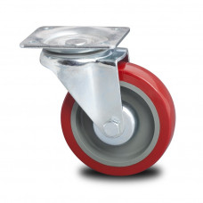 ZWENKWIEL ROOD PU Ø125MM + CUP ZWENKWIEL ROOD PU Ø125MM + CUP