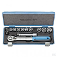 DOPSLEUTELSET 1/2" 13-DLG. UD-PROFIEL 10-24 MM - D 19 KMU-20