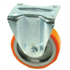 BOKWIEL POLYURETHAAN LOOPVLAK: Ø125X35MM, FLENSPLAAT: 110X95MM BELASTING: 250KG, RO-CARR