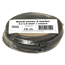 ROND SNOER ZWART 3 X 1,5 MM² (5 METER)