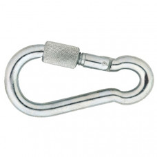KARABIJNHAAK VERZINKT + SCHROEF 10MM