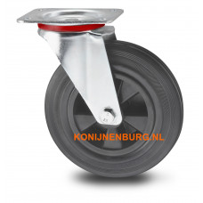 ZWENKWIEL Ø80 ZWART RUBBER RO