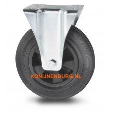 BOKWIEL Ø100 ZWART RUBBER RO