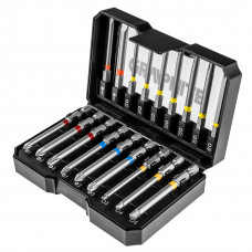 BITSET 18 DELIG ECHT S2 STAAL, COMPACTE-STERKE CLICK BOX, 75MM LANG